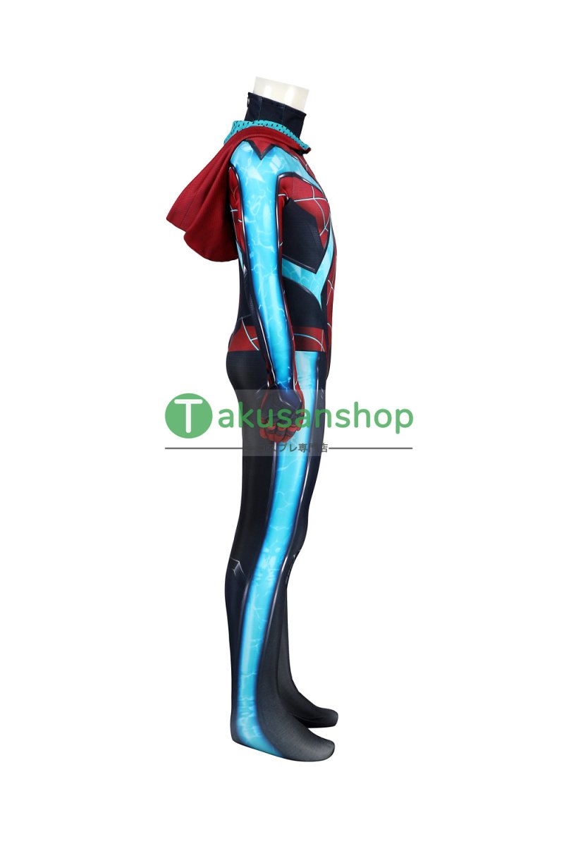 画像4: 子供向 スパイダーマン 2 Spider-Man 2 マイルス・モラレス マイルズ  風 全身タイツ コスチューム コスプレ衣装 (4)