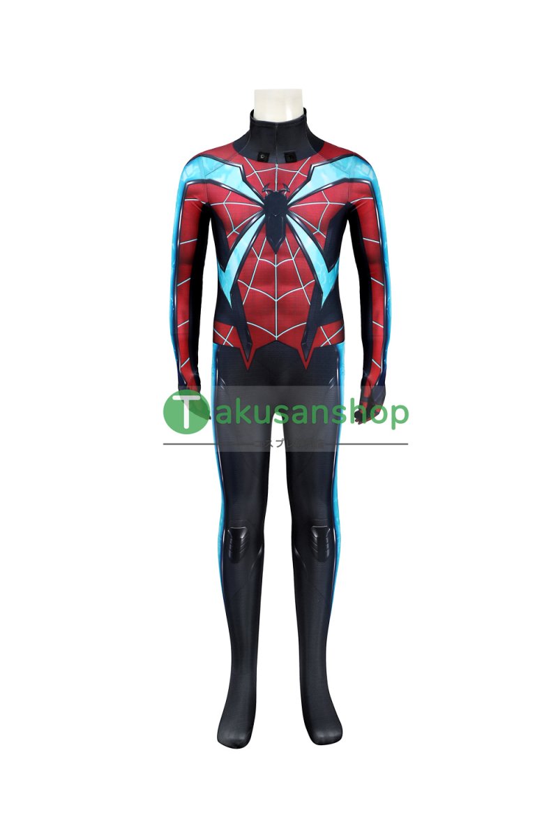 画像5: 子供向 スパイダーマン 2 Spider-Man 2 マイルス・モラレス マイルズ  風 全身タイツ コスチューム コスプレ衣装 (5)