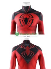 画像8: スパイダーマン スカーレットスパイダー スーツ  風 全身タイツ コスチューム コスプレ衣装 (8)
