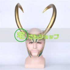 画像1: マイティ・ソー/バトルロイヤル ロキ 風 マスク ヘルメット コスプレ道具 (1)