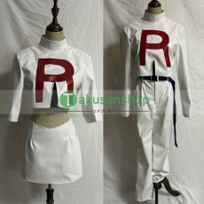 画像1: ポケットモンスター ロケット団  ムサシ コジロウ  風 コスチューム コスプレ衣装 オーダーメイド (1)