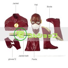 画像12: THE FLASH/フラッシュ シーズン4 バリー・アレン   靴付き コスプレ衣装 バラ売り可 (12)