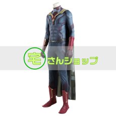 画像3: ヴィジョン 風 ワンダヴィジョン WandaVision 2020ドラマ コスチューム コスプレ衣装 コスプレ靴 ブーツ付き マスク付き バラ売り可 (3)