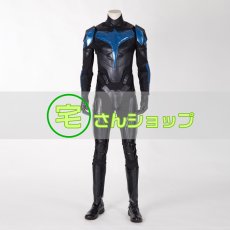 画像1: Titans タイタンズ  ナイトウィング Nightwing  風  コスチューム　コスプレ衣装 コスプレ靴  ブーツ付き  バラ売り可 (1)