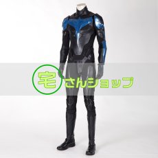 画像2: Titans タイタンズ  ナイトウィング Nightwing  風  コスチューム　コスプレ衣装 コスプレ靴  ブーツ付き  バラ売り可 (2)