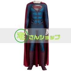 画像1: スーパーマン マン・オブ・スティール Superman クラーク・ケント 風  2013映画　コスチューム  コスプレ衣装 コスプレ靴  ブーツ付き  バラ売り可 (1)