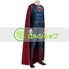 画像2: スーパーマン マン・オブ・スティール Superman クラーク・ケント 風  2013映画　コスチューム  コスプレ衣装 コスプレ靴  ブーツ付き  バラ売り可 (2)