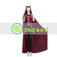 画像1: ワンダ   風  ワンダヴィジョン  WandaVision 　2021ドラマ　コスチューム  コスプレ衣装  コスプレ靴 ブーツ付き バラ売り可 (1)