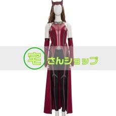 画像4: ワンダ   風  ワンダヴィジョン  WandaVision 　2021ドラマ　コスチューム  コスプレ衣装  コスプレ靴 ブーツ付き バラ売り可 (4)