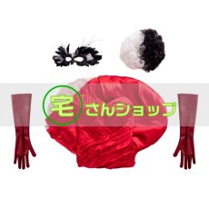 画像9: 2021映画 クルエラ  赤いドレス 風  コスチューム　コスプレ衣装 コスプレウィッグ かつら wig  バラ売り可 (9)