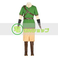 画像1: ゼルダの伝説 スカイウォードソード リンク   風   コスプレ衣装 コスプレ靴  ブーツ付き  バラ売り可 (1)