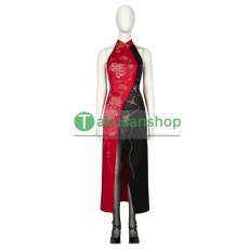 画像1: バイオ4リメイク バイオハザード RE:4  Resident Evil チャイナドレス   エイダ・ウォン ADA Wong 風  コスプレ衣装  コスチューム  オーダーメイド  バラ売り可 (1)