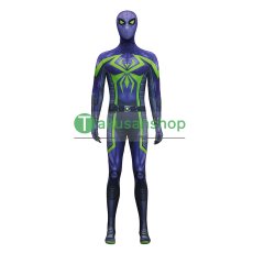 画像1: スパイダーマン 2 Spider-Man 2  パープル・ドミニオン・スーツ マイルス・モラレス マイルズ  風  コスチューム コスプレ衣装 (1)