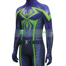 画像13: スパイダーマン 2 Spider-Man 2  パープル・ドミニオン・スーツ マイルス・モラレス マイルズ  風  コスチューム コスプレ衣装 (13)