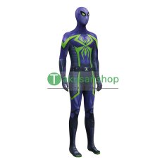 画像2: スパイダーマン 2 Spider-Man 2  パープル・ドミニオン・スーツ マイルス・モラレス マイルズ  風  コスチューム コスプレ衣装 (2)