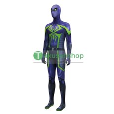 画像3: スパイダーマン 2 Spider-Man 2  パープル・ドミニオン・スーツ マイルス・モラレス マイルズ  風  コスチューム コスプレ衣装 (3)