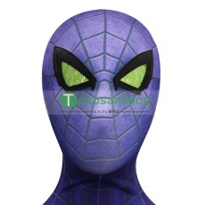 画像5: スパイダーマン 2 Spider-Man 2  パープル・ドミニオン・スーツ マイルス・モラレス マイルズ  風  コスチューム コスプレ衣装 (5)