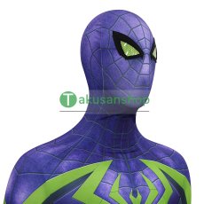画像7: スパイダーマン 2 Spider-Man 2  パープル・ドミニオン・スーツ マイルス・モラレス マイルズ  風  コスチューム コスプレ衣装 (7)