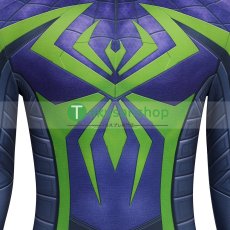画像9: スパイダーマン 2 Spider-Man 2  パープル・ドミニオン・スーツ マイルス・モラレス マイルズ  風  コスチューム コスプレ衣装 (9)