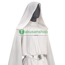 画像10: Star Wars スター・ウォーズ ４ 新たなる希望 レイア・オーガナ レイア姫  風 コスチューム コスプレ衣装 コスプレ靴 ブーツ付き オーダーメイド (10)