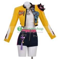 画像1: 豪華刺繍Ver KPOPガールズ! デーモン・ハンターズ  ルミ  風 コスチューム コスプレ衣装  オーダーメイド (1)