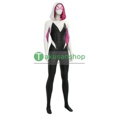 画像6: スパイダーマン: スパイダーバース Spider-Man: Into the Spider-Verse グウェン・ステイシー スパイダー・グウェン 風 コスプレ衣装 コスチューム (6)