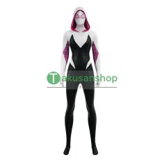 画像1: スパイダーマン: スパイダーバース Spider-Man: Into the Spider-Verse グウェン・ステイシー スパイダー・グウェン 風 コスプレ衣装 コスチューム (1)