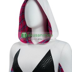 画像10: スパイダーマン: スパイダーバース Spider-Man: Into the Spider-Verse グウェン・ステイシー スパイダー・グウェン 風 コスプレ衣装 コスチューム (10)