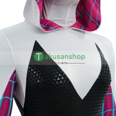 画像11: スパイダーマン: スパイダーバース Spider-Man: Into the Spider-Verse グウェン・ステイシー スパイダー・グウェン 風 コスプレ衣装 コスチューム (11)