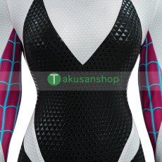 画像12: スパイダーマン: スパイダーバース Spider-Man: Into the Spider-Verse グウェン・ステイシー スパイダー・グウェン 風 コスプレ衣装 コスチューム (12)