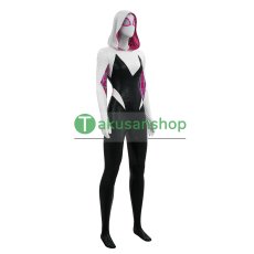 画像2: スパイダーマン: スパイダーバース Spider-Man: Into the Spider-Verse グウェン・ステイシー スパイダー・グウェン 風 コスプレ衣装 コスチューム (2)