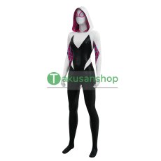 画像3: スパイダーマン: スパイダーバース Spider-Man: Into the Spider-Verse グウェン・ステイシー スパイダー・グウェン 風 コスプレ衣装 コスチューム (3)