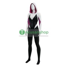 画像7: スパイダーマン: スパイダーバース Spider-Man: Into the Spider-Verse グウェン・ステイシー スパイダー・グウェン 風 コスプレ衣装 コスチューム (7)