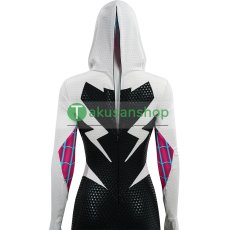 画像8: スパイダーマン: スパイダーバース Spider-Man: Into the Spider-Verse グウェン・ステイシー スパイダー・グウェン 風 コスプレ衣装 コスチューム (8)