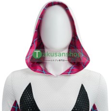 画像9: スパイダーマン: スパイダーバース Spider-Man: Into the Spider-Verse グウェン・ステイシー スパイダー・グウェン 風 コスプレ衣装 コスチューム (9)