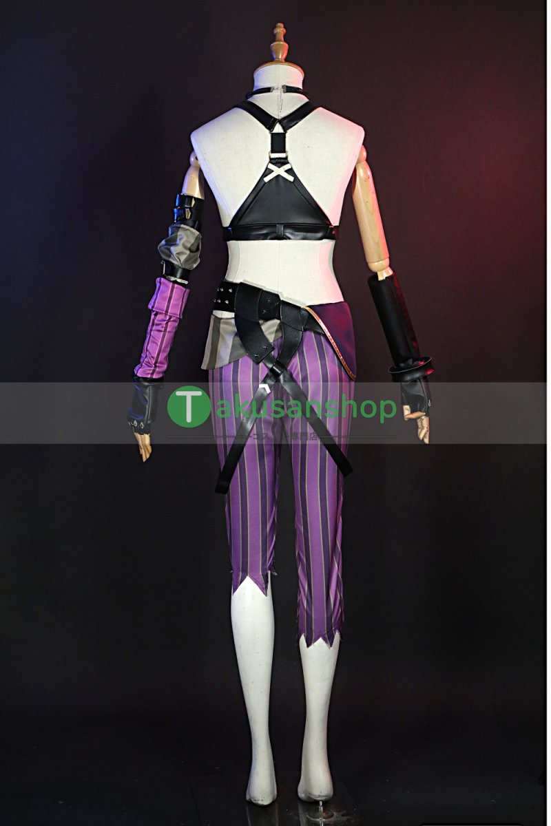 画像3: LOL ロル アーケイン Arcane:リーグ・オブ・レジェンド  Jinx ジンクス 風 コスチューム コスプレ衣装 (3)