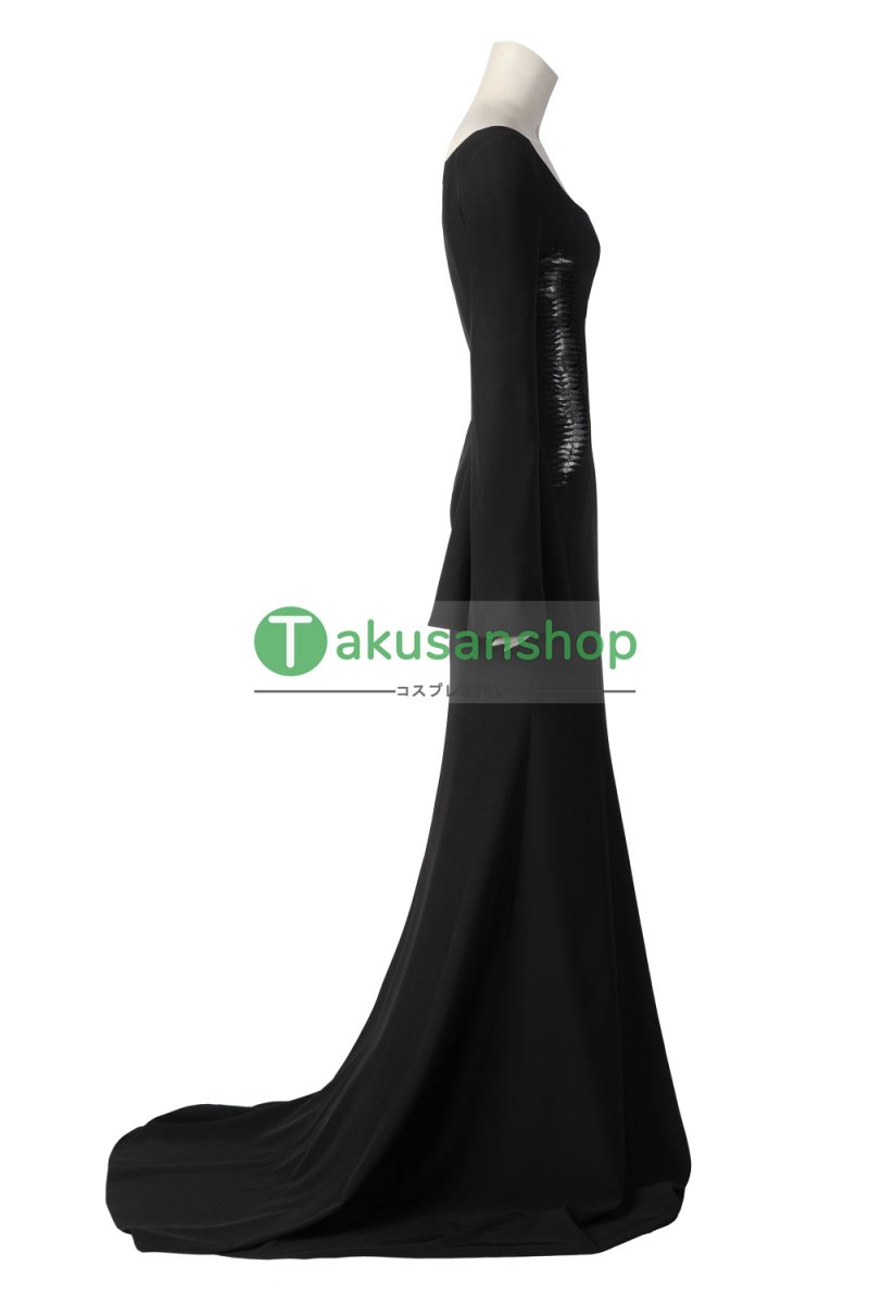 画像3: アダムス・ファミリー  ドラマ  ウェンズデー  Wednesday  モーティシア・アダムス Morticia  風 コスチューム コスプレ衣装 (3)