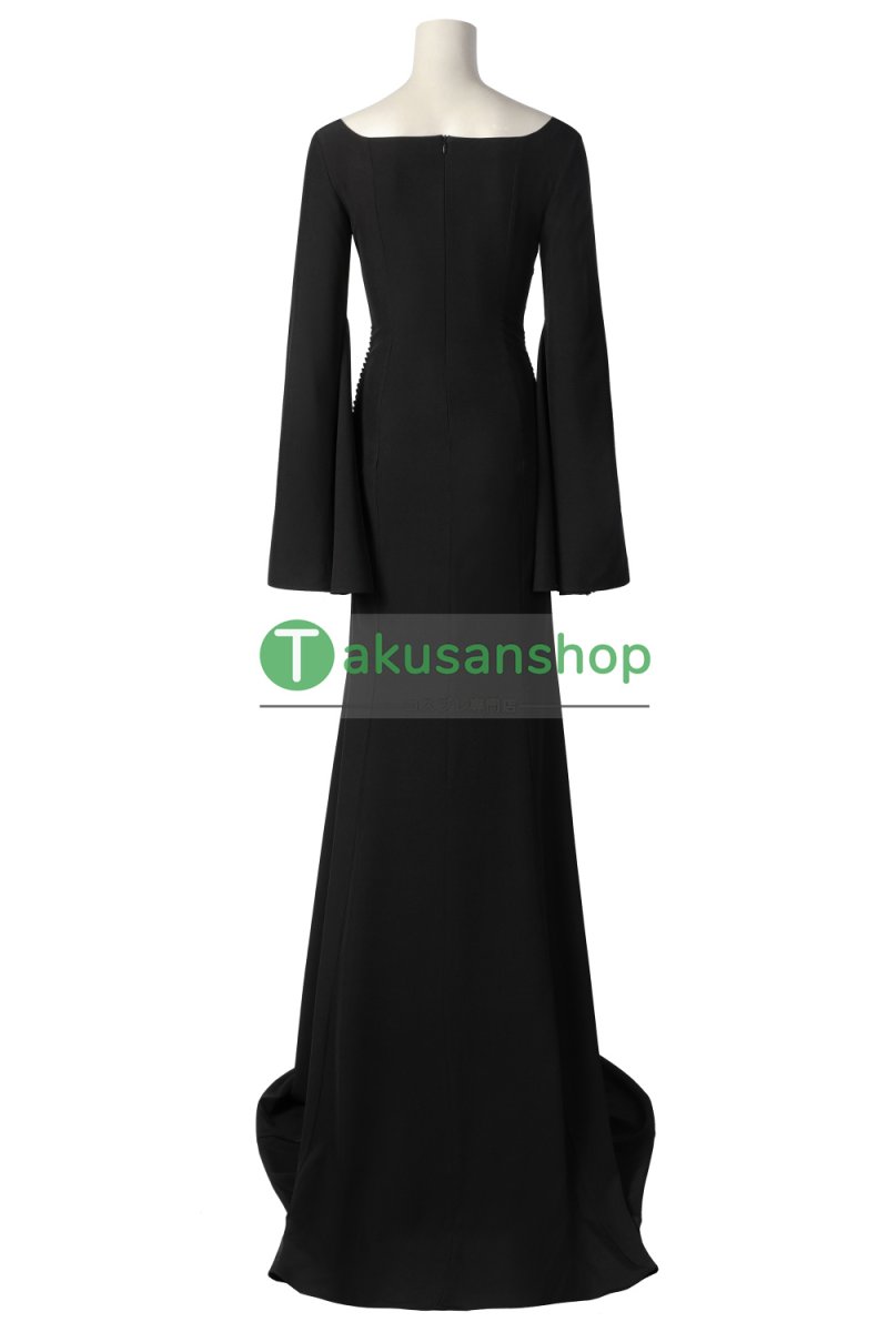 画像4: アダムス・ファミリー  ドラマ  ウェンズデー  Wednesday  モーティシア・アダムス Morticia  風 コスチューム コスプレ衣装 (4)