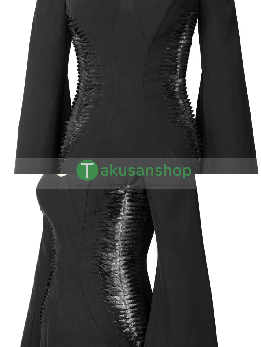 画像6: アダムス・ファミリー  ドラマ  ウェンズデー  Wednesday  モーティシア・アダムス Morticia  風 コスチューム コスプレ衣装 (6)