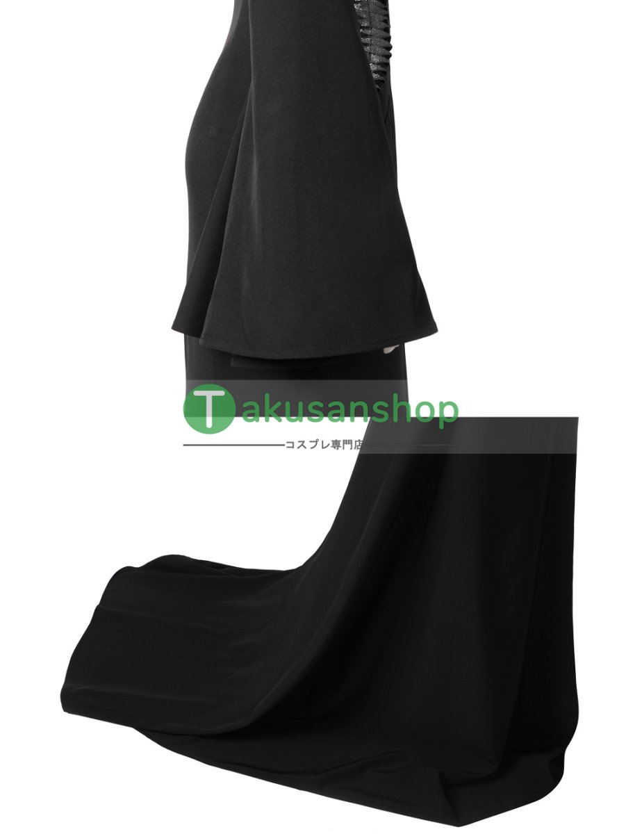 画像8: アダムス・ファミリー  ドラマ  ウェンズデー  Wednesday  モーティシア・アダムス Morticia  風 コスチューム コスプレ衣装 (8)