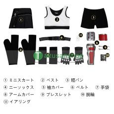 画像16: FF7 ファイナルファンタジーVII ティファ ロックハート Tifa 風 コスプレ衣装 コスチューム (16)