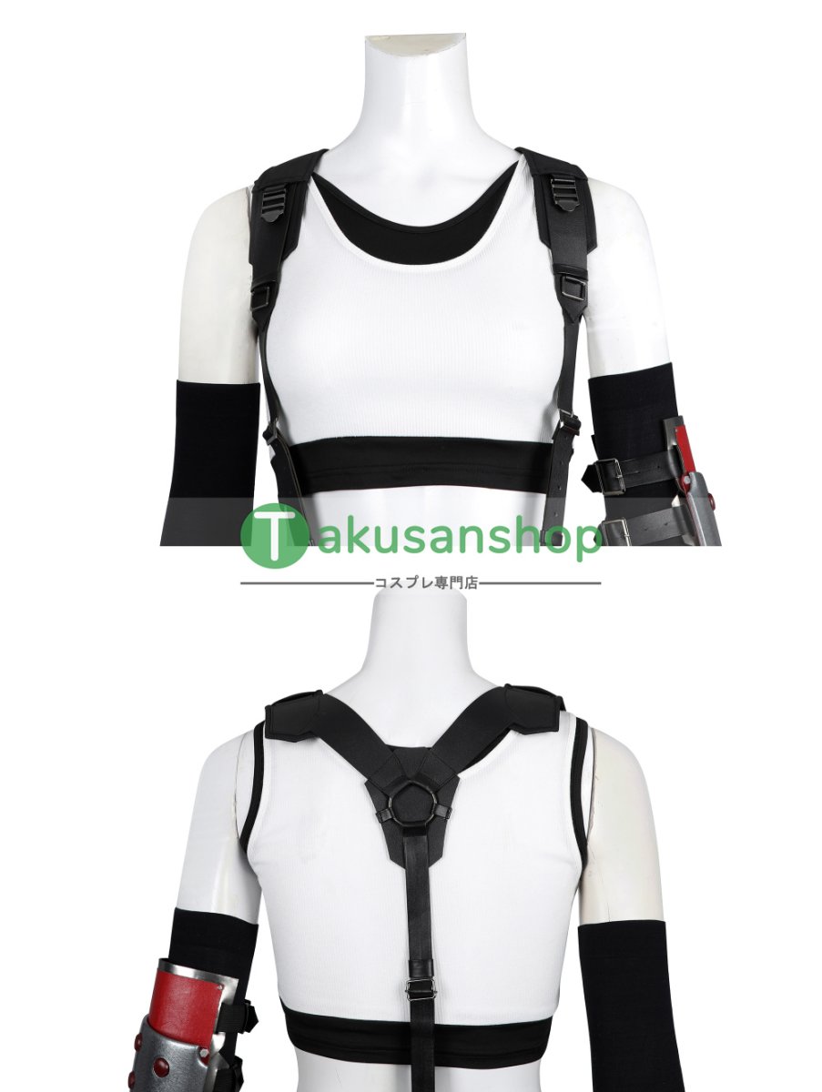 画像9: FF7 ファイナルファンタジーVII ティファ ロックハート Tifa 風 コスプレ衣装 コスチューム (9)