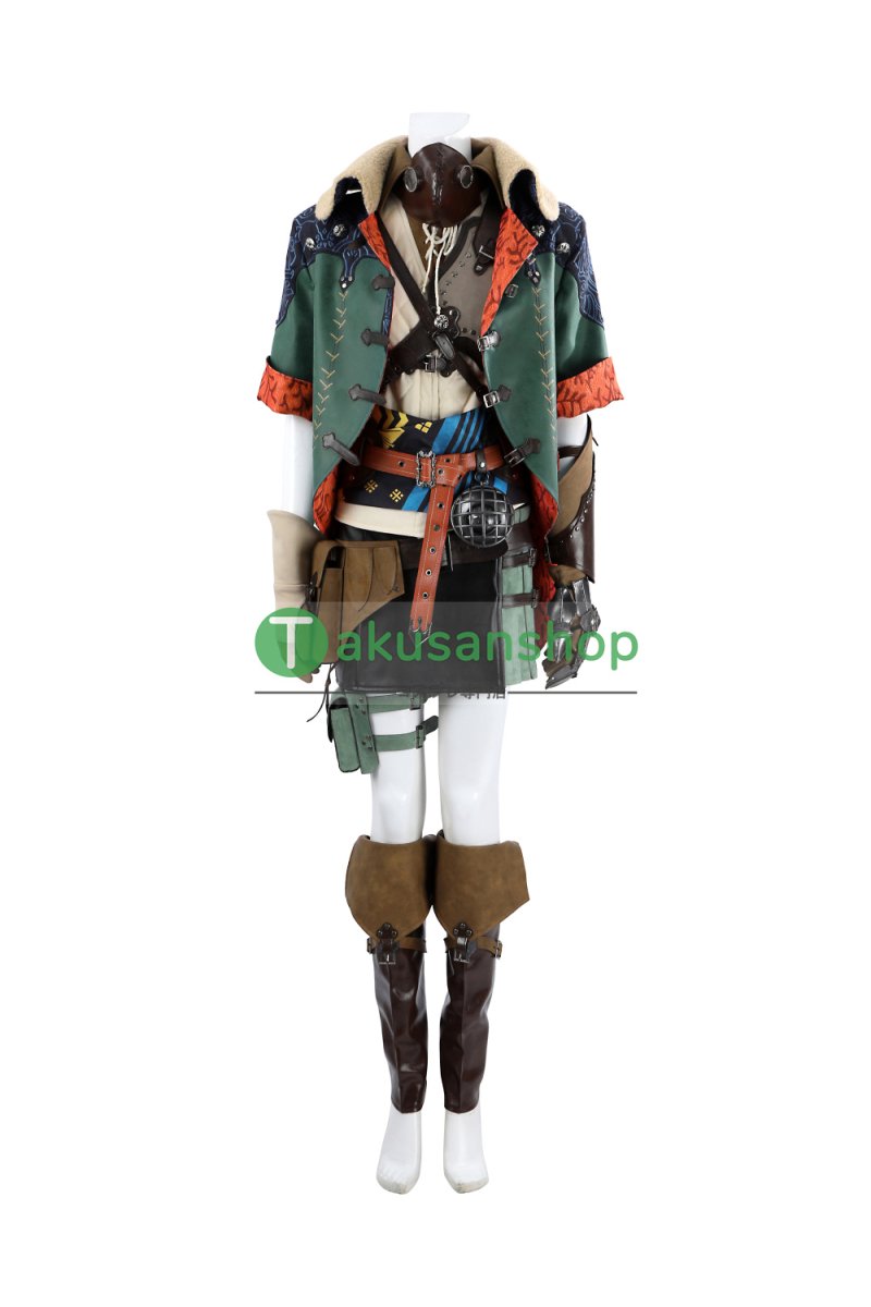 画像4: 【刀無し】モンハンワイルズ モンスターハンターワイルズ ホープ装備 女性Ver 風 コスチューム コスプレ衣装  オーダーメイド (4)