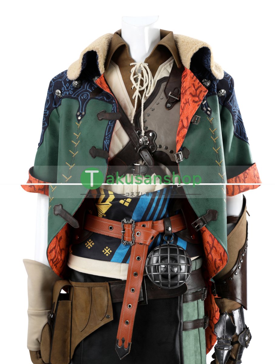 画像9: 【刀無し】モンハンワイルズ モンスターハンターワイルズ ホープ装備 女性Ver 風 コスチューム コスプレ衣装  オーダーメイド (9)