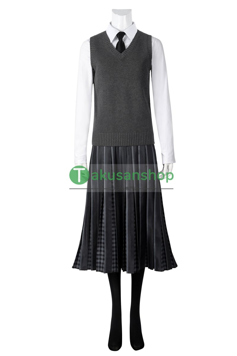 画像10: アダムス・ファミリー  ドラマ  ウェンズデー  Wednesday ネヴァーモア学園制服   風 コスチューム コスプレ衣装 (10)