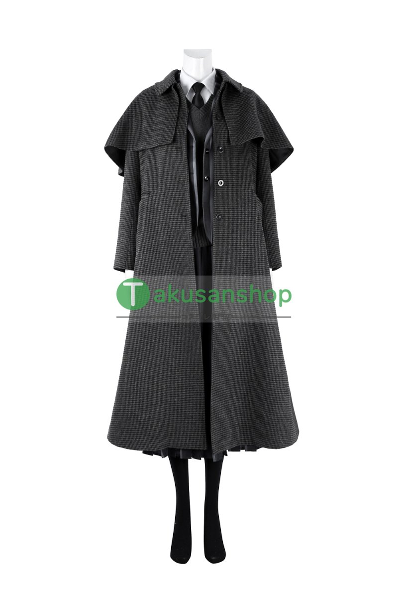 画像2: アダムス・ファミリー  ドラマ  ウェンズデー  Wednesday ネヴァーモア学園制服   風 コスチューム コスプレ衣装 (2)