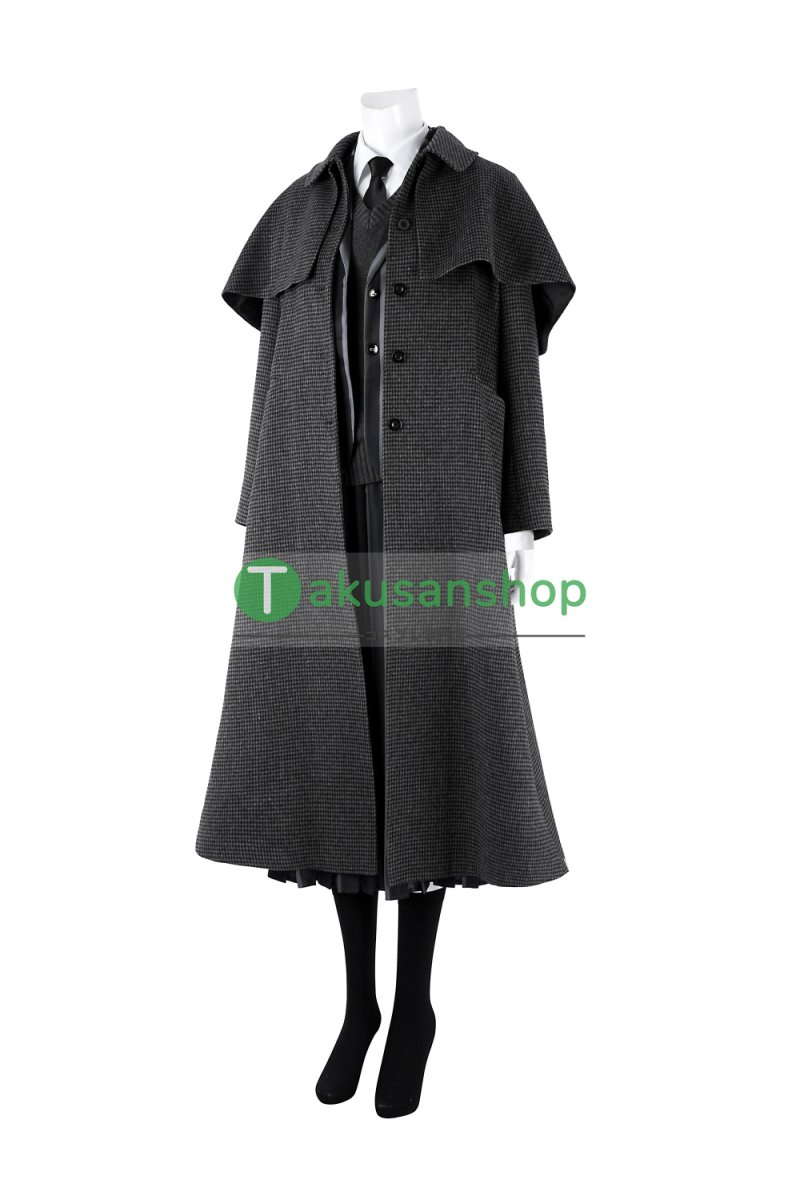 画像3: アダムス・ファミリー  ドラマ  ウェンズデー  Wednesday ネヴァーモア学園制服   風 コスチューム コスプレ衣装 (3)