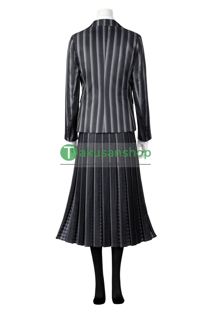画像9: アダムス・ファミリー  ドラマ  ウェンズデー  Wednesday ネヴァーモア学園制服   風 コスチューム コスプレ衣装 (9)