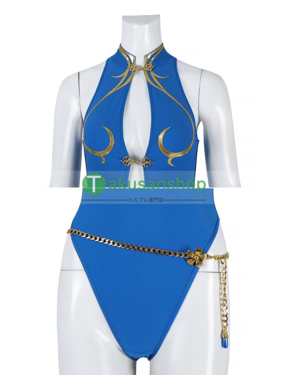 画像5: SF Street Fighter ストリートファイター  春麗　Chun-Li 水着 風 コスチューム コスプレ衣装 (5)