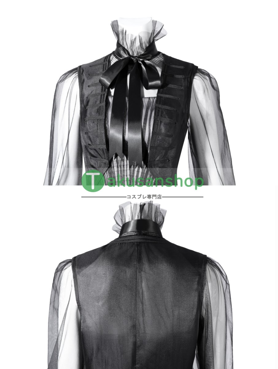 画像7: アダムス・ファミリー  ドラマ  ウェンズデー  Wednesday   風 コスチューム コスプレ衣装 (7)